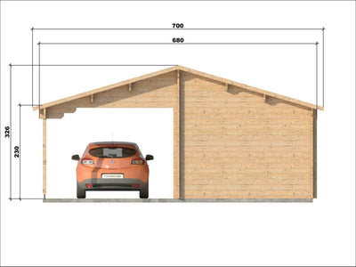 Coyard carport en garage 6.8x5.6